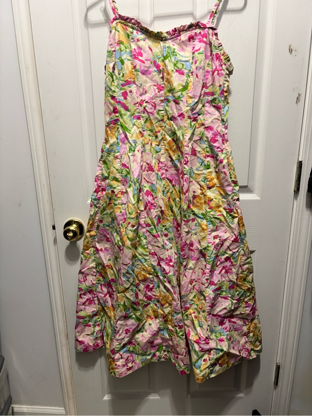 Free Assembly Floral Sundress - Lightweight Spaghetti Straps